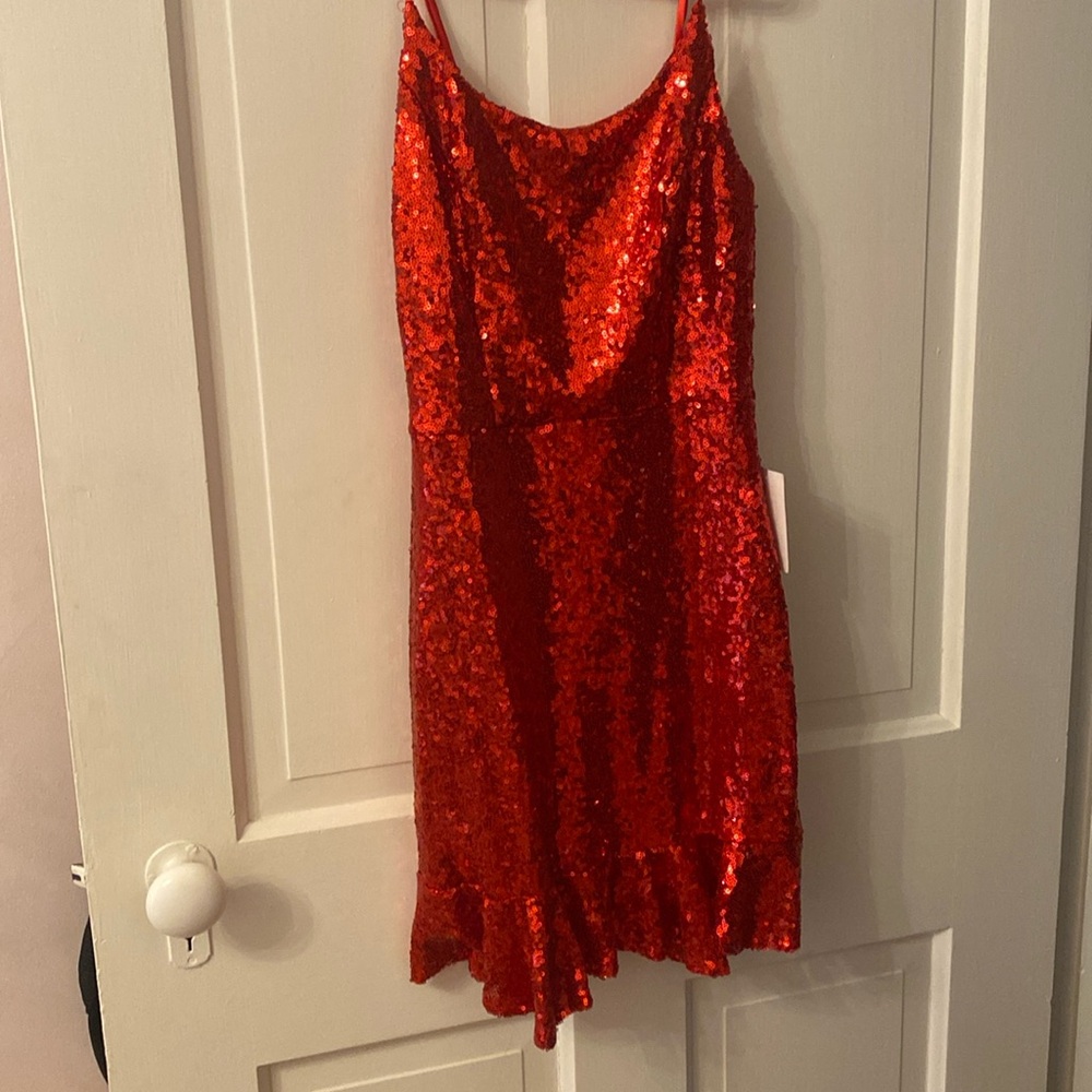 Red sparkle dress